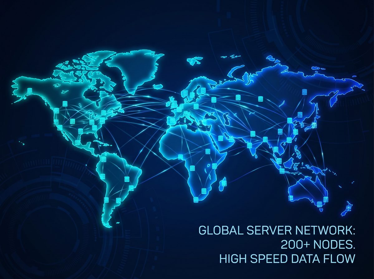 加速器神全球服务器节点分布图